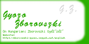 gyozo zborovszki business card